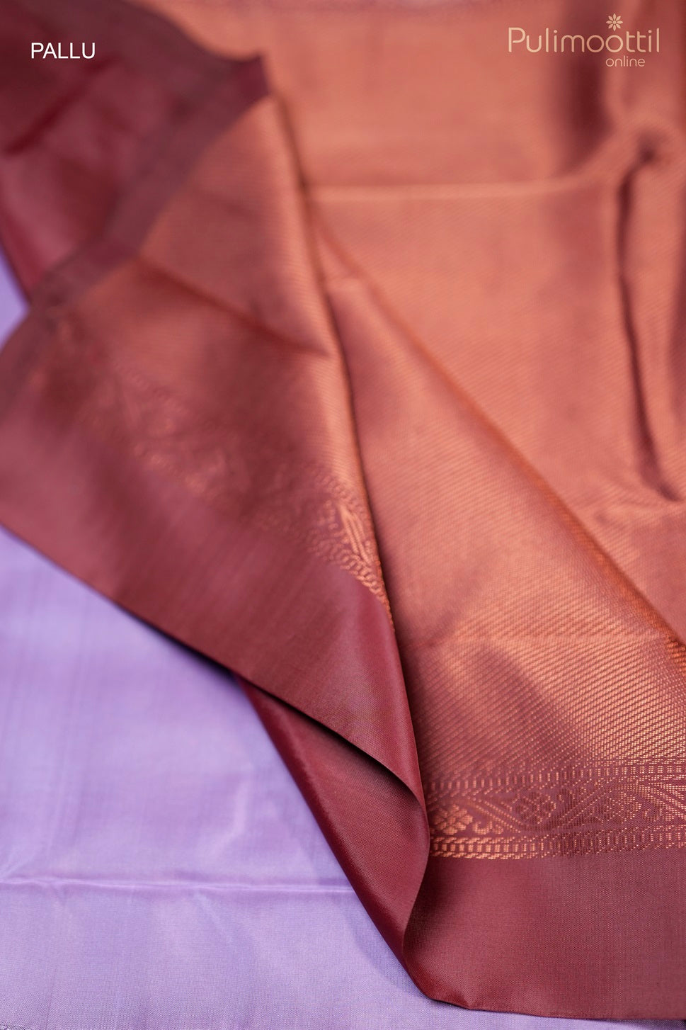 Lavender Colour Semi Kanchipuram Saree