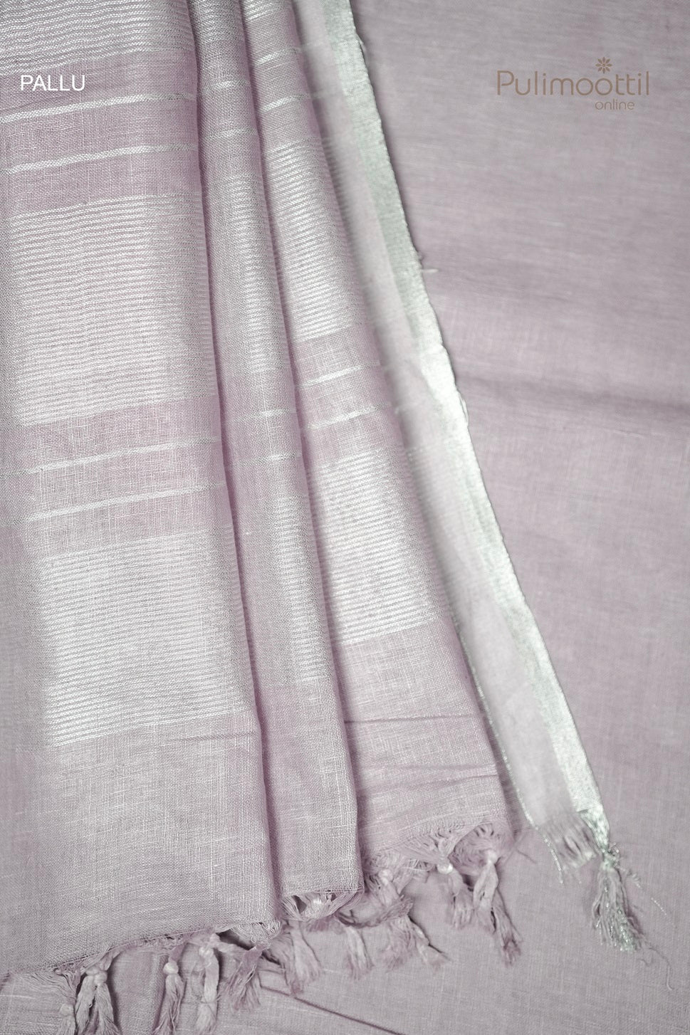 Pastel Lavender Colour Linen Silk Saree