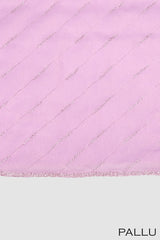 Lavender color crushed Organza saree.