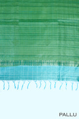 Blue color Tusser silk saree