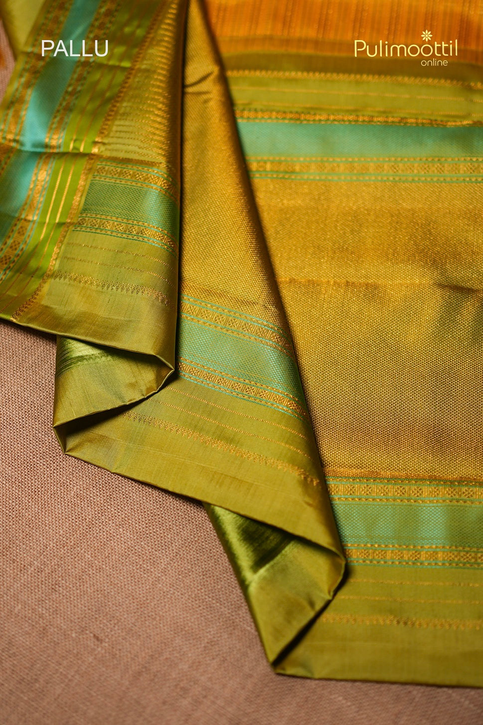 Mustard Yellow Colour Kanchipuram Brocade Wedding Saree