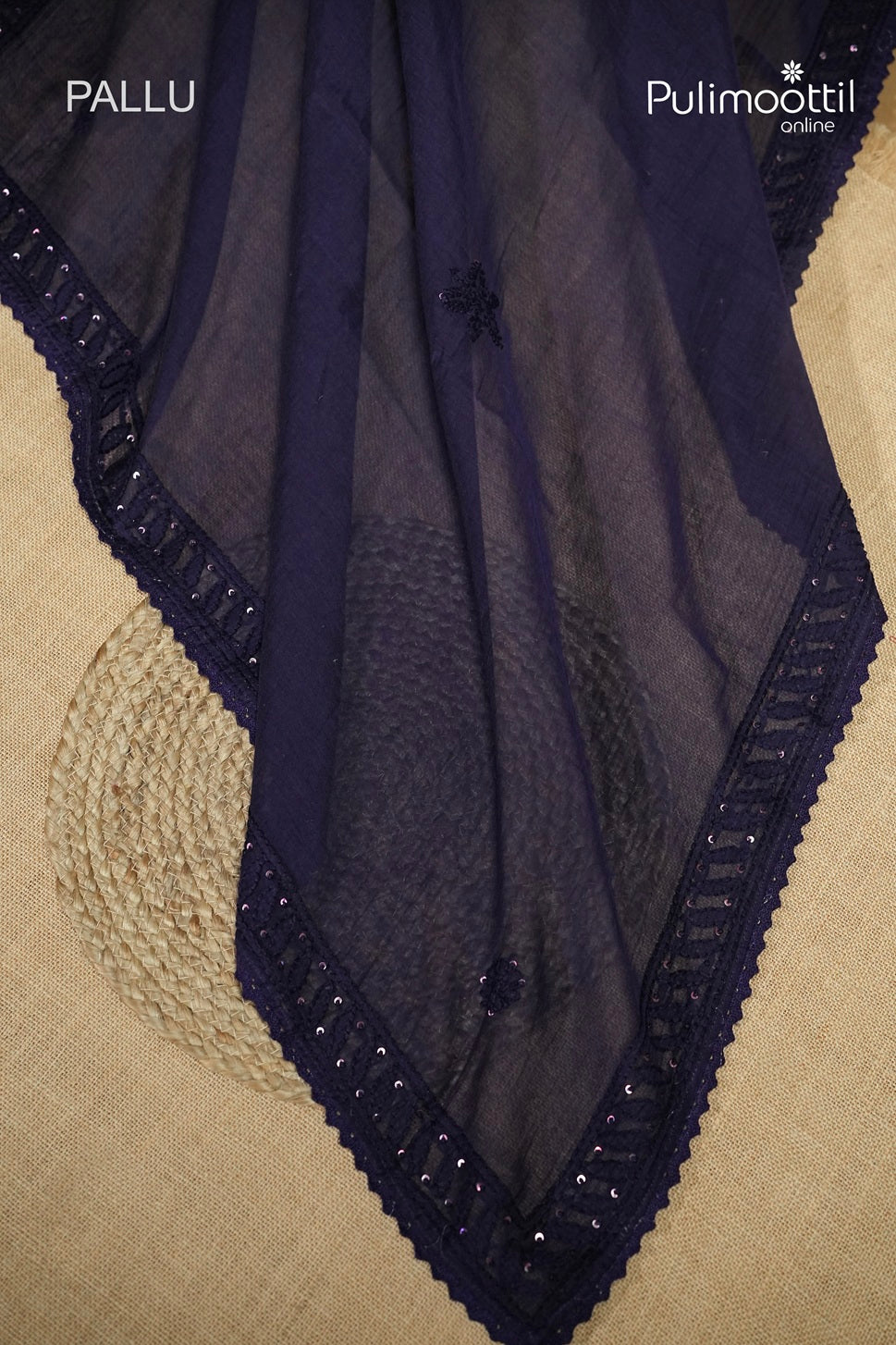 Violet Indigo Colour Chanderi Saree
