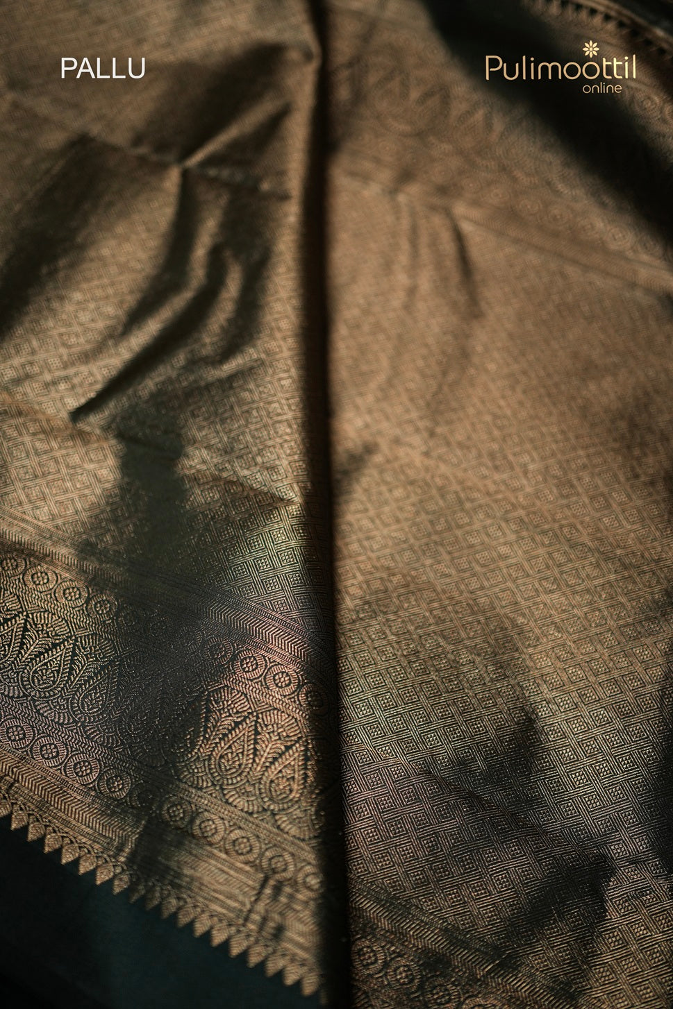 Bottle Green Colour Kanchipuram Brocade Wedding Saree