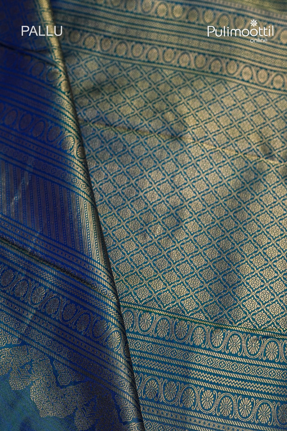 Peacock Green Colour Kanchipuram Brocade Wedding Saree