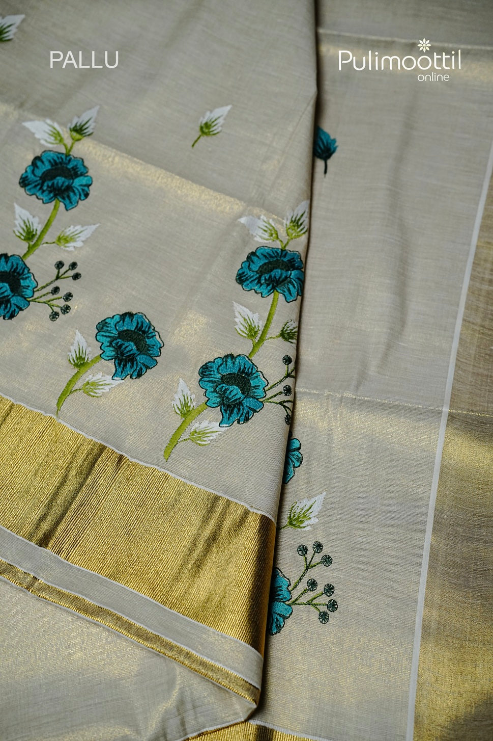 Kerala Traditional Golden Tissue Set Saree