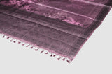 Wine color printed Tusser silk saree .