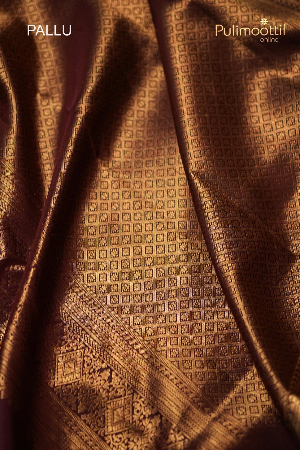Dark Maroon Colour Kanchipuram Brocade Wedding Saree
