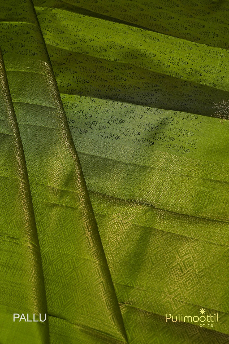 Light Olive Green Colour Kanchipuram Soft Silk Saree