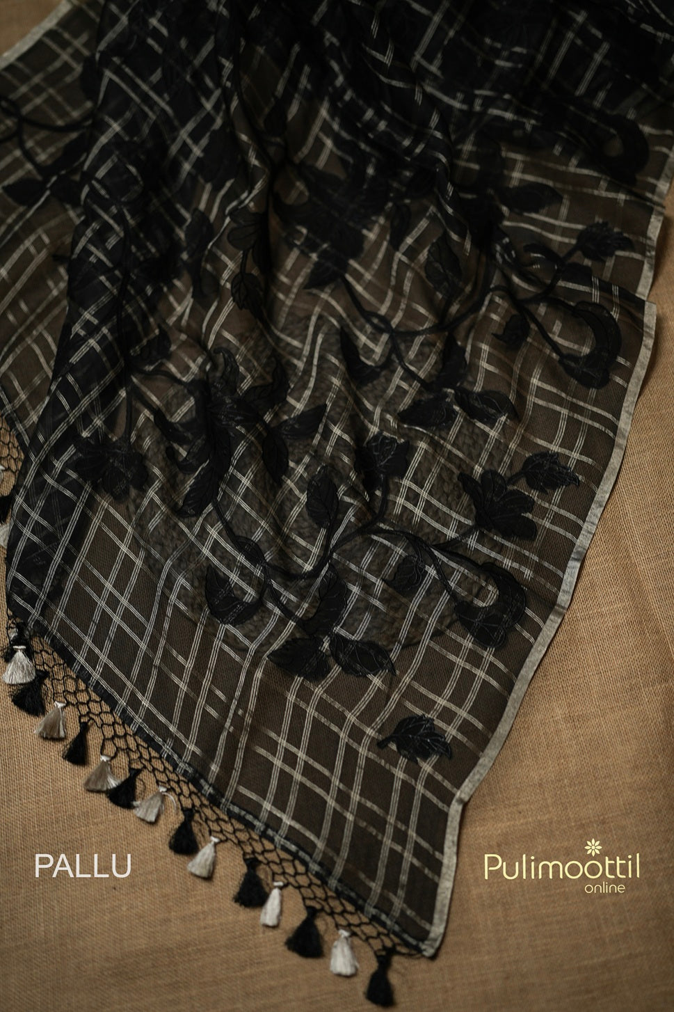Black Colour Organza Saree