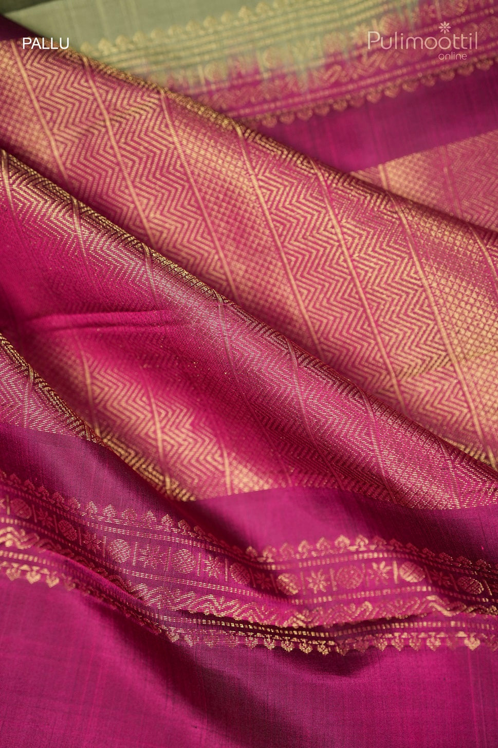 Pastel Olive Green Colour Kanchipuram Soft Silk Saree