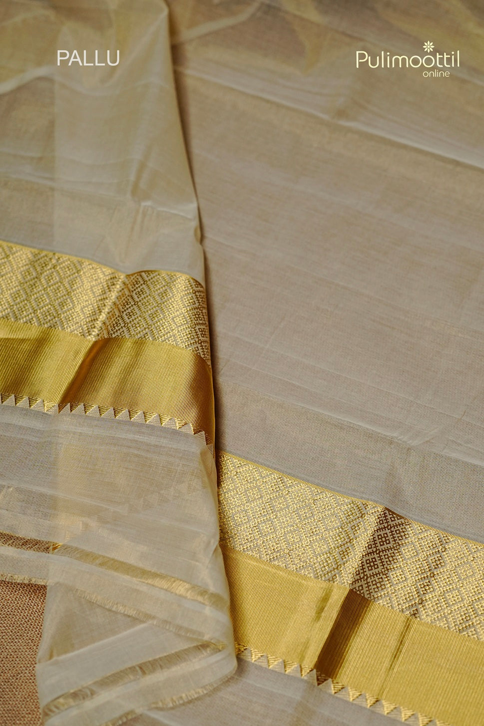 Kerala Traditional Golden Tissue Handloom Set Saree