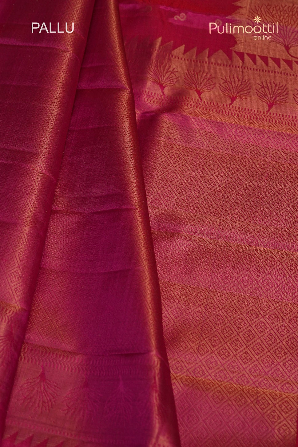 Dark Pink Colour Kanchipuram Designer Saree