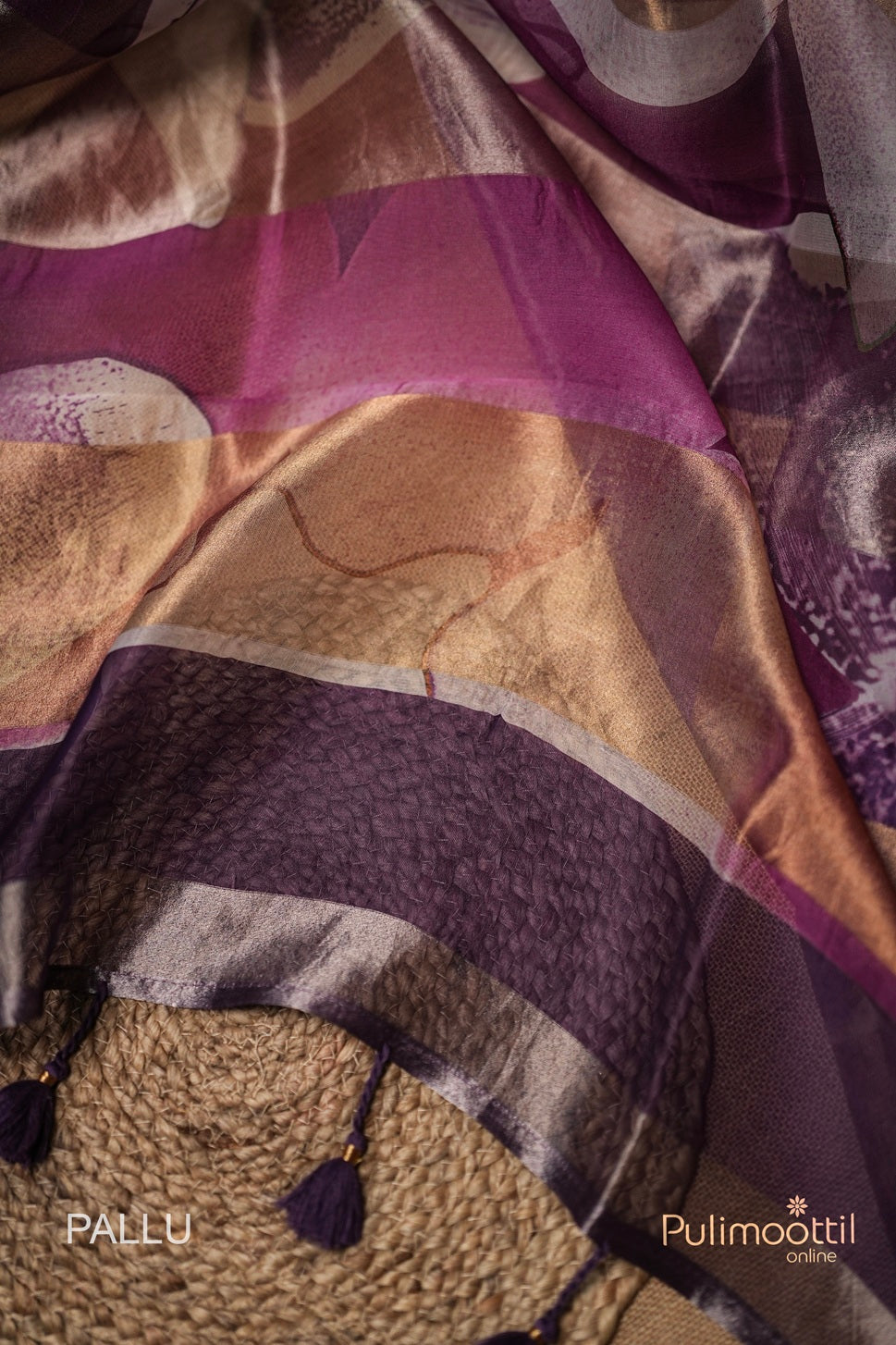 Light Lavender Colour Organza Fancy Saree