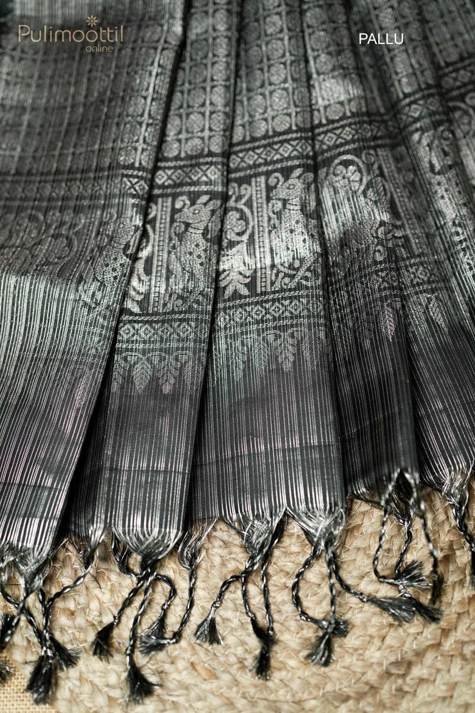 Black and Rani Pink Colour Soft Silk Saree.