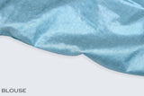 Teal blue color Tusser silk saree.