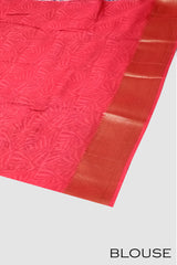 Indigo color Chanderi cotton saree