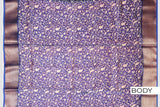 Indigo color Chanderi cotton saree
