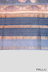 Lynch color pure Tusser silk saree,