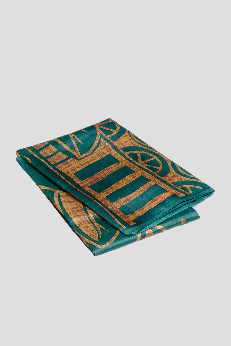 Green color Tuseer silk saree.