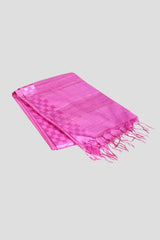 Pink color pure tusser silk saree