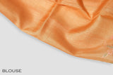 Orange color organza saree.