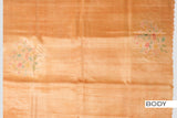 Orange color organza saree.