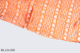 Orange color Tusser silk saree,