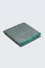 Teal green color Banarasi saree