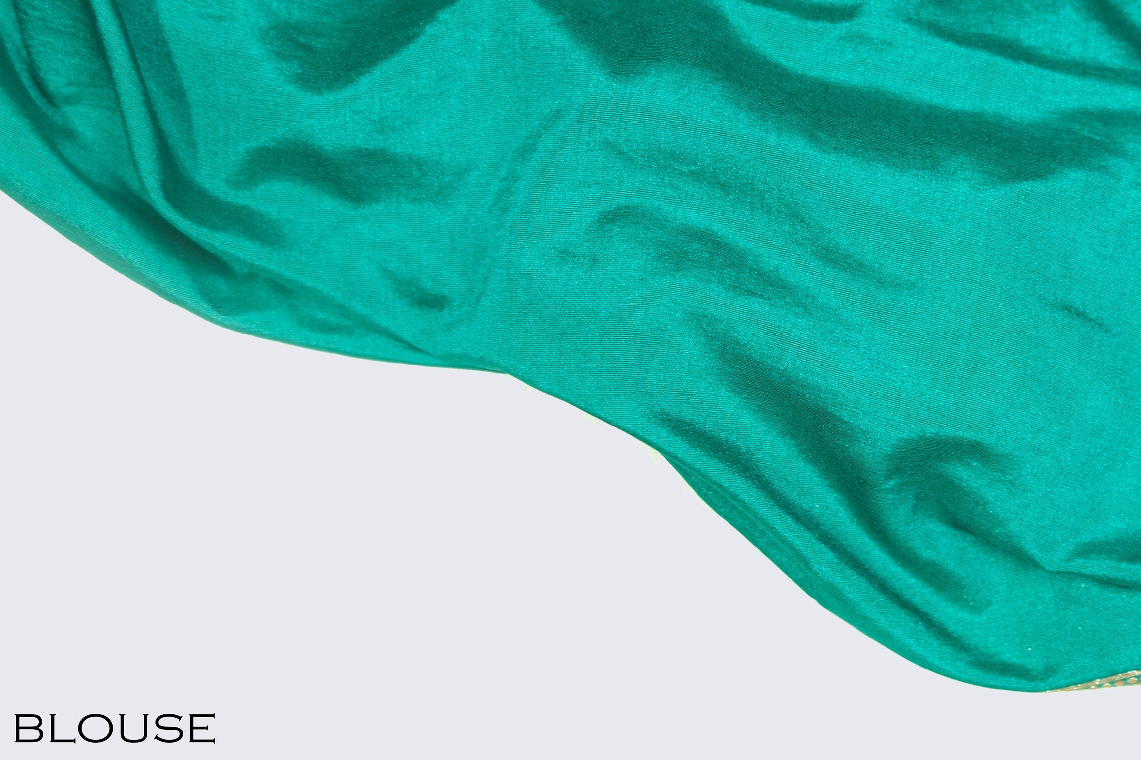 Teal green color Banarasi saree