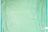 Teal green color Banarasi saree