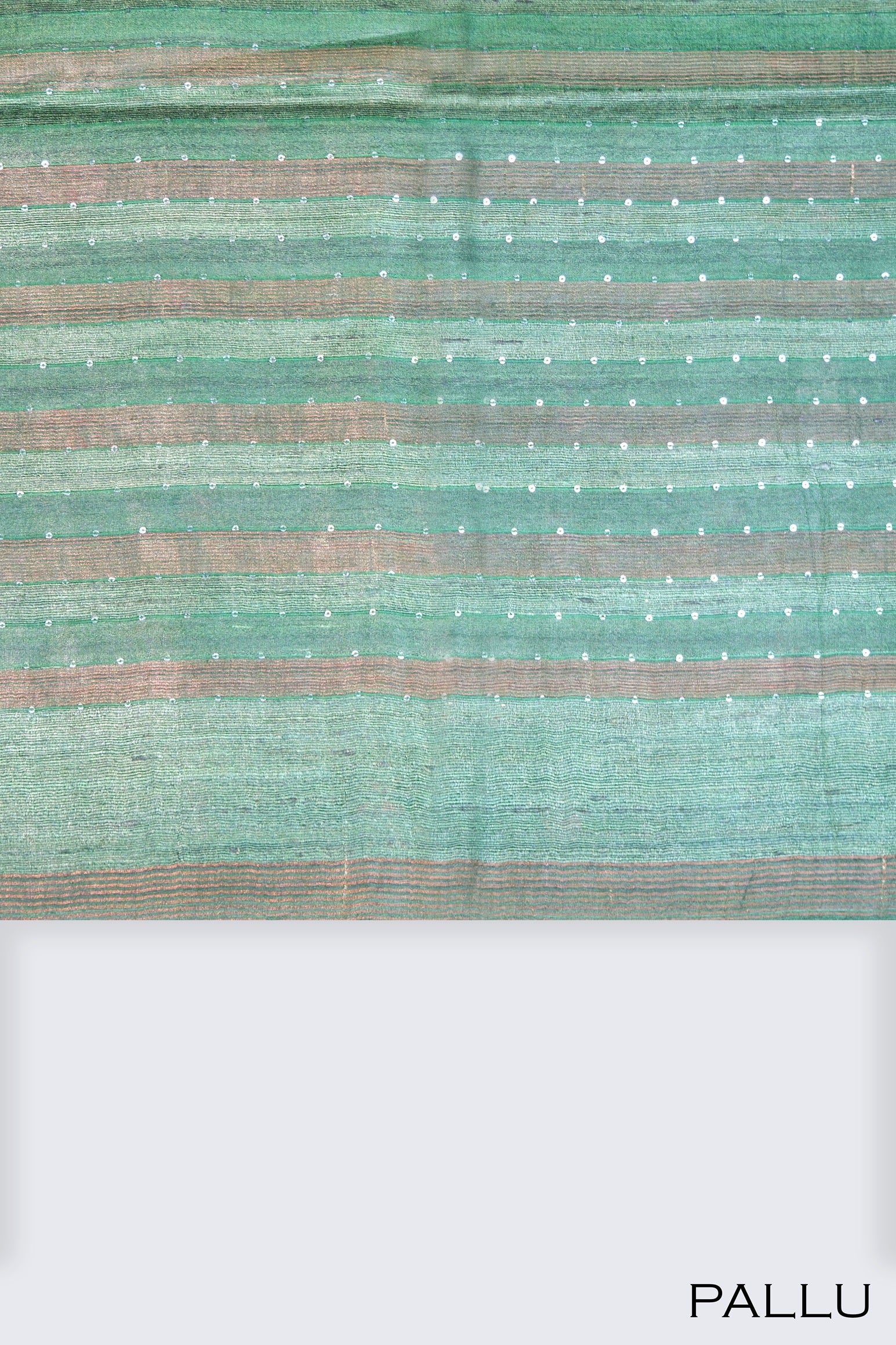 Green color pure Tusser silk saree.