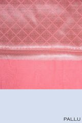 Light pink color chanderi silk saree.