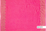 Rani pink color Banarasi saree.