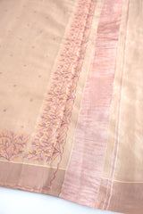 Rose Gold Color Kerala Powerloom Saree