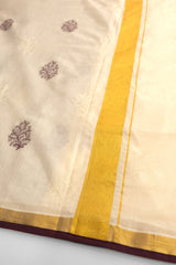 Thread Worked Kerala Powerloom Cotton Saree