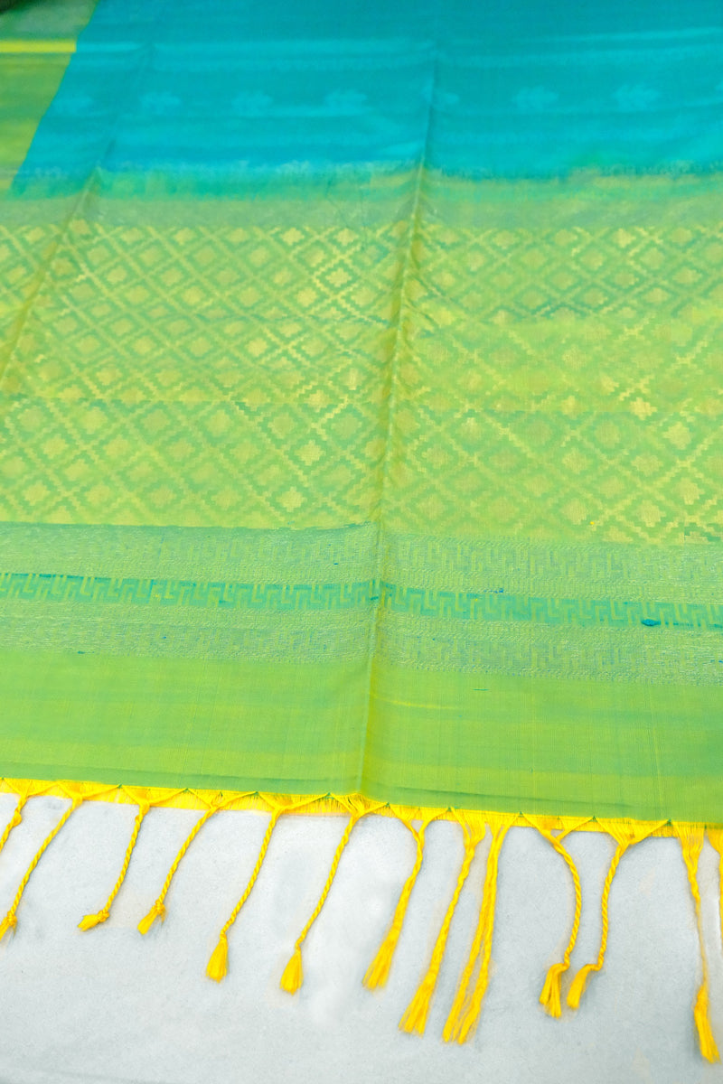 Blue Color Kanchipuram Soft Silk Saree