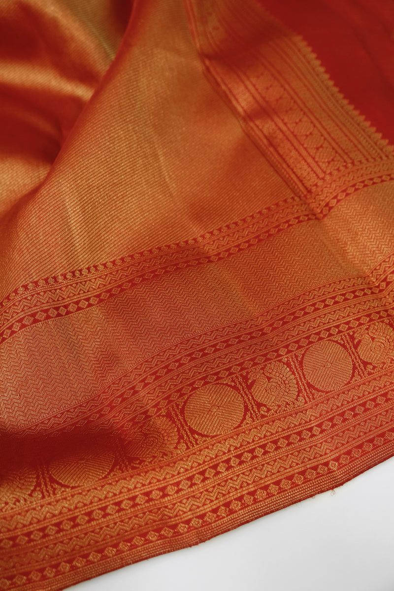 Red Color Kanchipuram Brocade Saree