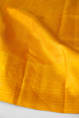 Mango Yellow Kanchipuram Brocade Saree