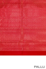 Cherry red color Kanchipuram Wedding saree