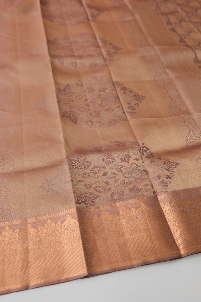 Light Grape Color Kanchipuram Silk Saree