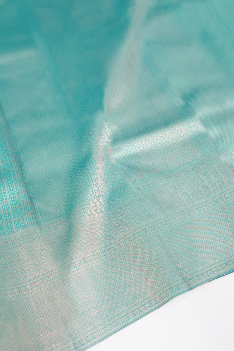 Stera Blue Color Kanchipuram Brocade Saree