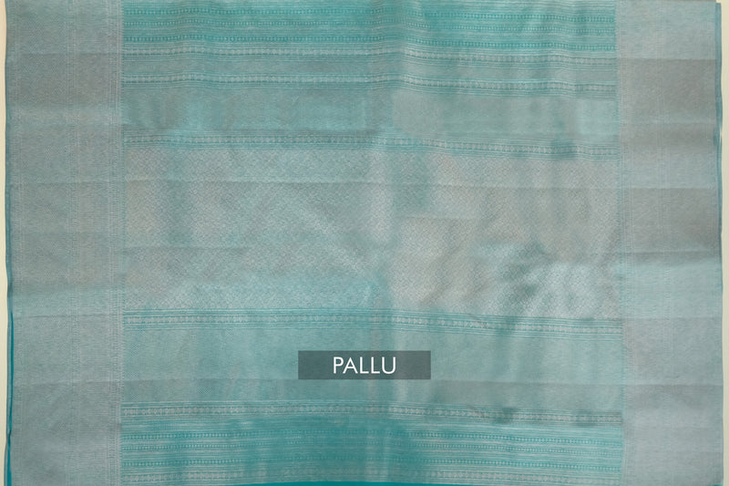 Stera Blue Color Kanchipuram Brocade Saree