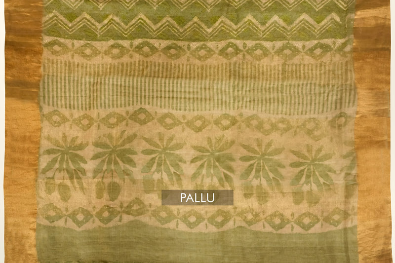 Green Color Jute Silk Saree