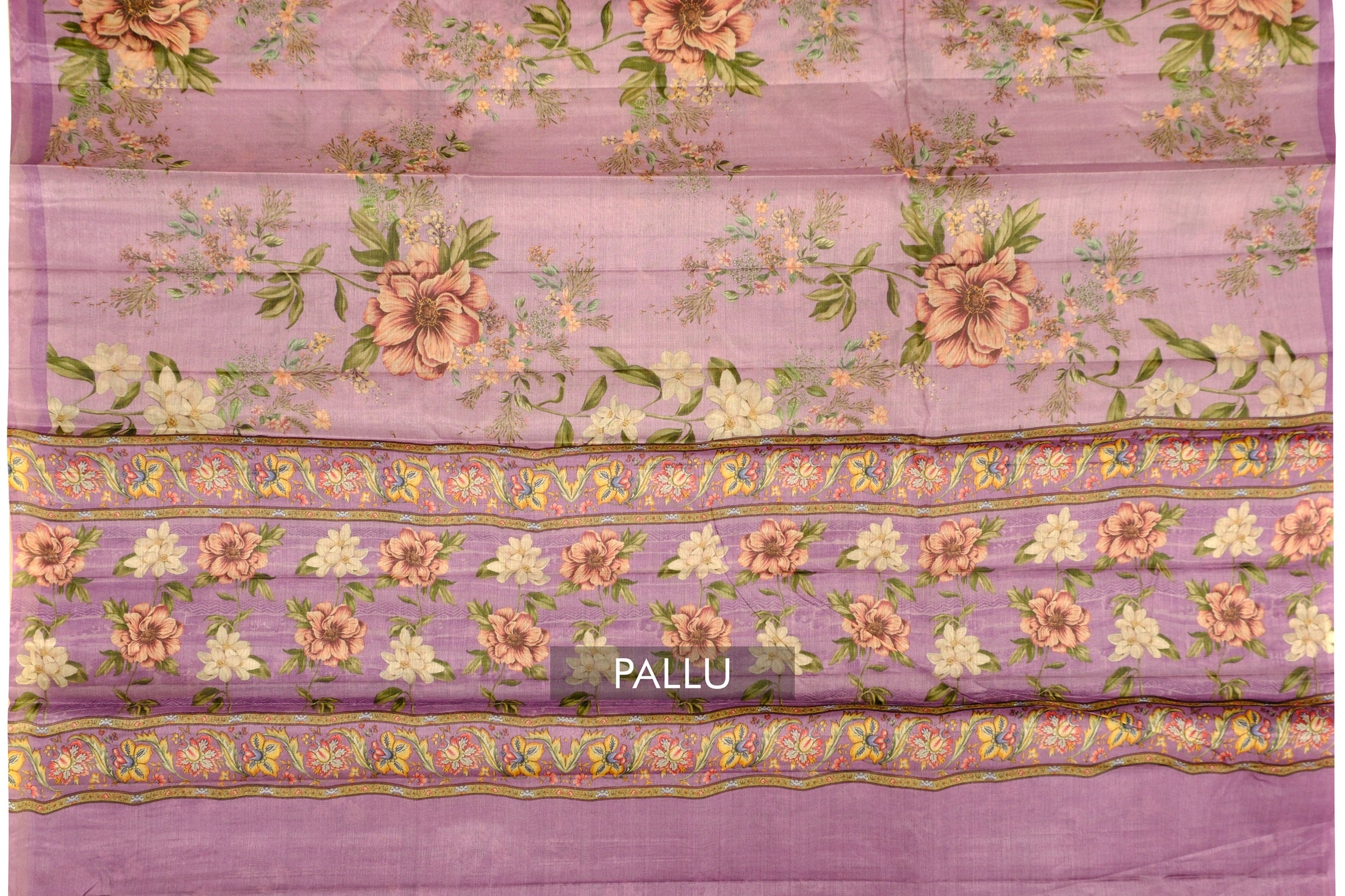 Lavender Color Tussar Silk Saree