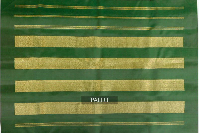 Green Color Kanchipuram Soft Silk Saree