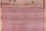 Light Pink Color Tussar Organza Saree