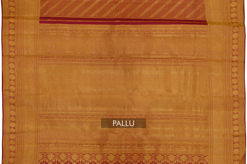 Maroon Color Kanchipuram Silk Saree