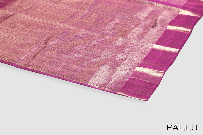 Magenta color Kanchipuram silk saree .