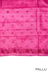 Onion pink color pure Tussar silk saree.
