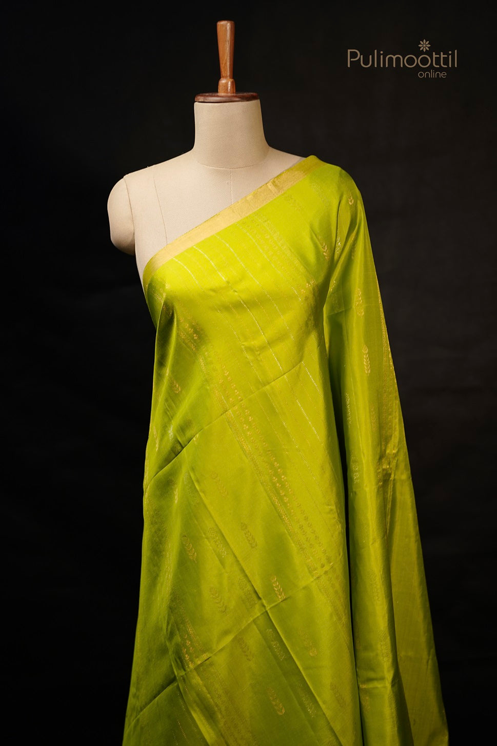 Parrot Green Colour Kanchipuram Silk Saree